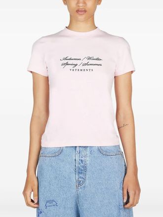 VETEMENTS T-shirt 4 Seasons - Rosa