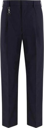 Prada Tailored Cotton Poplin Pants - Heren - Broeken - Blauw - Maat: XL Katoen