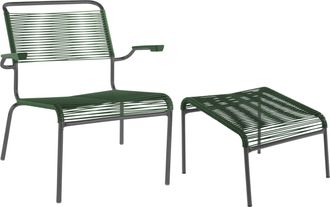 Schubiger M&ouml;bel Spaghetti-Lounger + Hocker S&auml;ntis mit Armlehnen