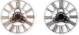 Trade Shop Trade Shop - Orologio Parete In Ferro 80 Cm Stile Vintage Industriale Ingranaggi Casa 545694