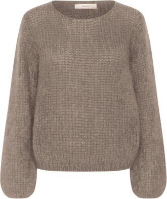 Inwear Sweatshirts & Hoodies - Dames - Ronde hals truien - Grijs - M/L - Truien & Vesten