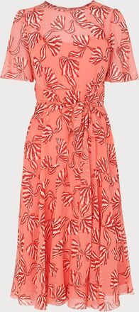 L.k. Bennett Womens Mimi Dress, Pink Silk - Size 12 UK