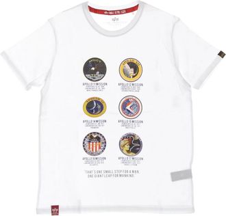 Alpha Industries Nasa Mission Tee Wit Heren T-shirt - Heren - T-shirts - Wit - M - Katoen - Tops