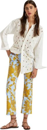 La DoubleJ Tangle Cigarette Broek - Dames - Vrijetijds broeken - Veelkleurig - XL - Katoen - Broeken