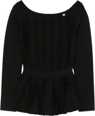 Elisabetta Franchi Maglione con scollo a barca - Nero