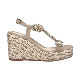 Alma En Pena Wedges, female, Brown, 5 UK, Stone Wedge Sandal