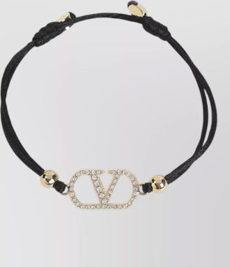 Valentino Garavani bracelet adjustable strap crystal embellishments hardware