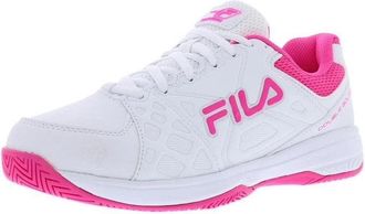 Fila Womens Fila Double Bounce 3 5PM00606-154 White Pink Pickleball Shoes NIN1202