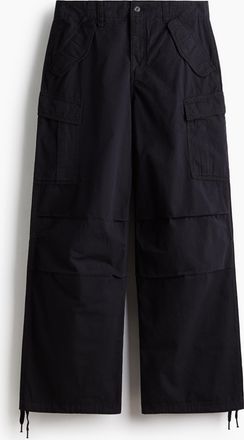 H&M Cargohose in Loose Fit - Schwarz