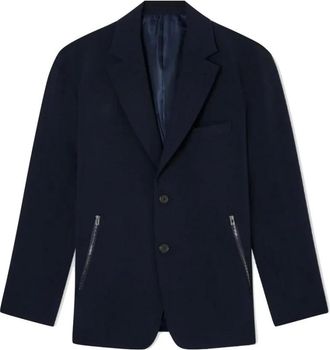 Emporio Armani Giacca in tessuto tecnico - Heren - Blazers - Blauw - XL - Jassen