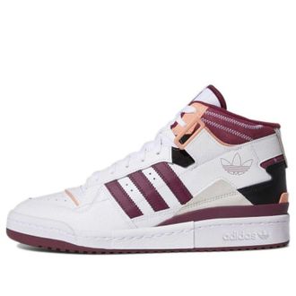 adidas Forum Exhibit Mid White Victory Crimson H01920