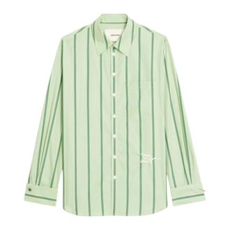 Zadig&Voltaire Overhemden, Dames, Groen, S, Katoen, Morning Shirt