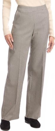 Karen Kane Straight Leg Trouser Pant In Check