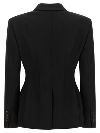 Brunello Cucinelli Womens Black Virgin Wool Blazer Clothing