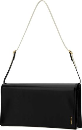 Jil Sander Womens File Shoulder Bag Black Calf