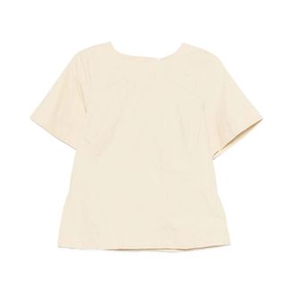 Yerse Blouses, female, Beige, Size: S Carli Panelled Cotton Blouse