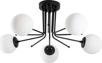 Wonderlamp Wonderlamp - Plaf&oacute;n De Techo Marga Negro (5 Luces)