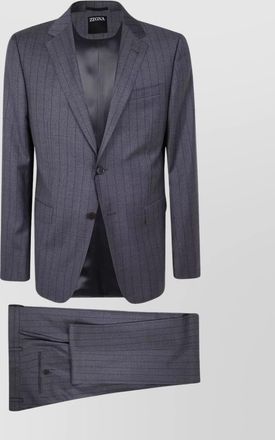 Ermenegildo Zegna tailored wool suit notch lapel design