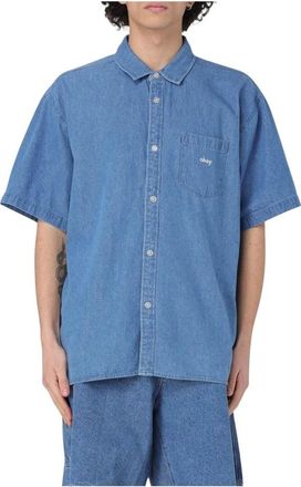 Obey Hombre, Camisas, Azul, Talla: L