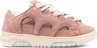 Santha panelled padded leather sneakers - women - Leather - 38 - Pink