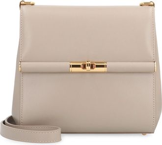 Dolce & Gabbana Womens Crossbody Bag City Marlene Taupe Calfskin Calf Leather Shoulder
