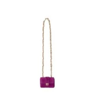 Pinko Pocket Necklace Kaarthouder - Dames - Schoudertassen - Paars - ONE Size - Katoen - Tassen
