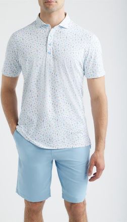 Johnnie-O Burgers N Beers Performance Polo in White at Nordstrom, Size Xx-Large