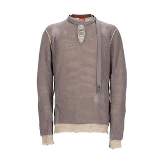 Diesel Truien & Vesten, Heren, Grijs, M, Round-neck Truien