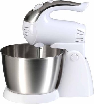 Brentwood 5-Speed Stand Mixer Stainless Steel Bowl 200W in White