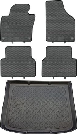 OEM Volkswagen Tiguan I Suv De 07.2007 A 04.2016 Set - Alfombrillas De Goma Para Coche + Alfombrilla Para Maletero