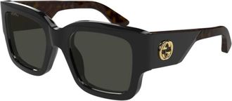 Gucci Stijlvolle zonnebril voor dagelijks gebruik - unisex - Zonnebrillen - Zwart - 52 MM - Accessoires