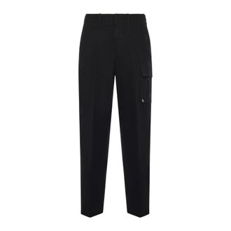 Fendi Gabardine Cargo Trousers - male - Fendi - Straight Trousers - Black - S - Trousers