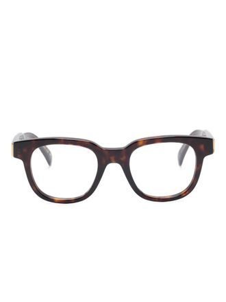 Dunhill square-frame glasses - unisex - Acetate - 49 - Brown