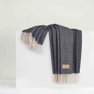 Lands Downunder Pinstripe Cashmere Throw in Navy at Nordstrom