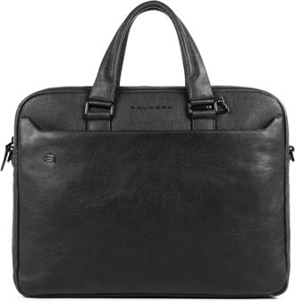 Piquadro Laptoptas 15-6 met i Pad Pro 12.9 Vak - Heren - Laptoptassen - Zwart - ONE Size - Leer - Tassen