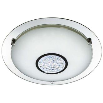 Searchlight Bathroom - led integrato per bagno a filo soffitto cromato, specchio IP44 - Searchlight