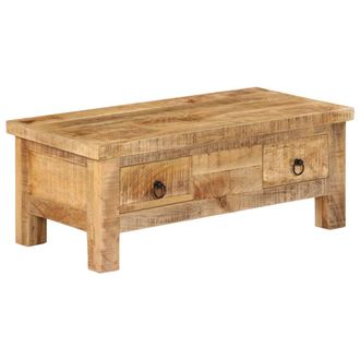 vidaXL Vidaxl Tavolino Da Salotto 90x45x35 Cm In Legno Massello Di Mango