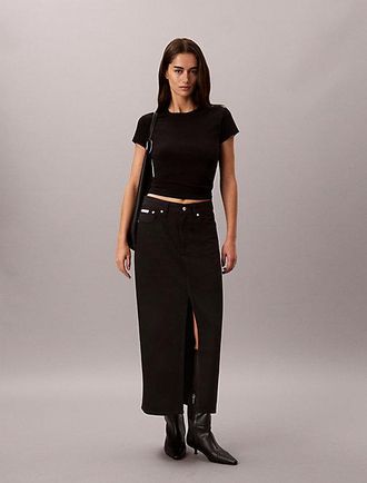 Calvin Klein Falda Larga Denim