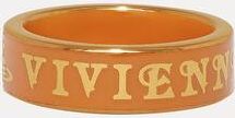 Vivienne Westwood Conduit Street Ring Stainless Steel Goldorange-enamel XXS Unisex