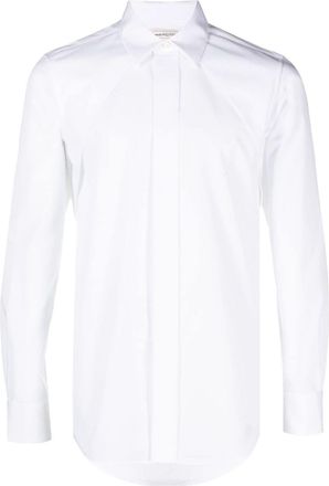 Alexander McQueen panelled cotton shirt - men - Cotton - 16 1/2 - White