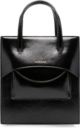 Hidesins Croc-effect Foldover Tote - Dames - Shoppers - Zwart - ONE Size - Tassen