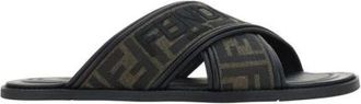 Fendi Sliders, male, Black, Size: 6 US Slides