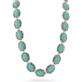 Sphera Milano Faux Turquoise Necklace in Silver at Nordstrom Rack