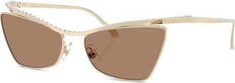 Jimmy Choo Eyewear crystal-embellished cat-eye sunglasses - Gold