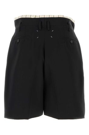 Maison Margiela Black Exterior: Wool Bermuda Short