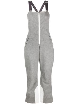 Brunello Cucinelli colour-block wool jumpsuit - women - Wool/Nylon - S - Grey