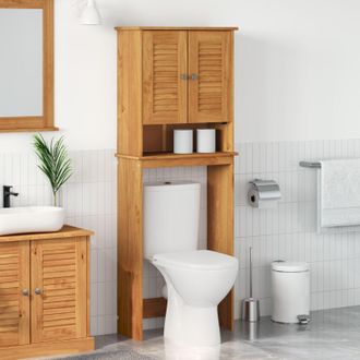 Berkfield Home Toilet Cabinet Honey brown 60 x 27 x 161 cm Solid pine wood