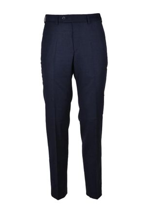 Digel Tailored Blue Trousers with Classic Design and Refined Texture