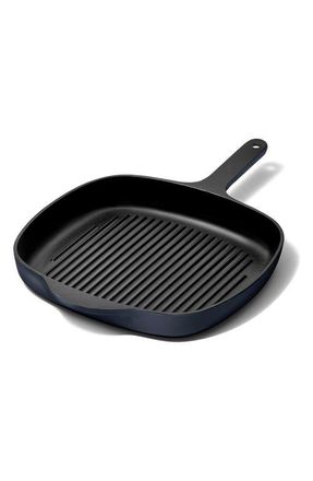 Caraway 10.5-Inch Enameled Cast Iron Grill Pan in Midnight Blue at Nordstrom