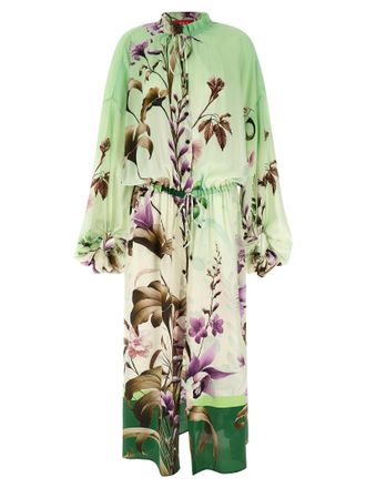 F.R.S. For Restless Sleepers Bicolor Silk Long Womens Dress